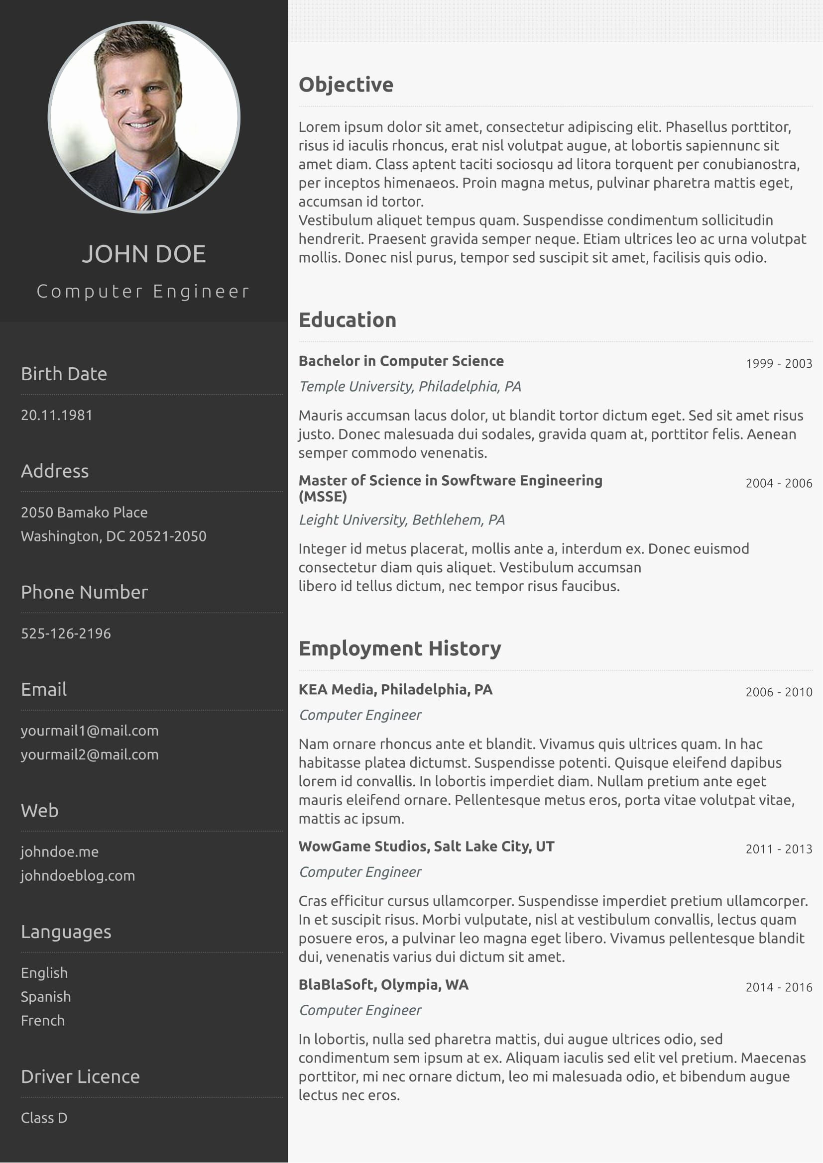 1 page resume template new e page classical cv template form cvzilla enjoy of 1 page resume template