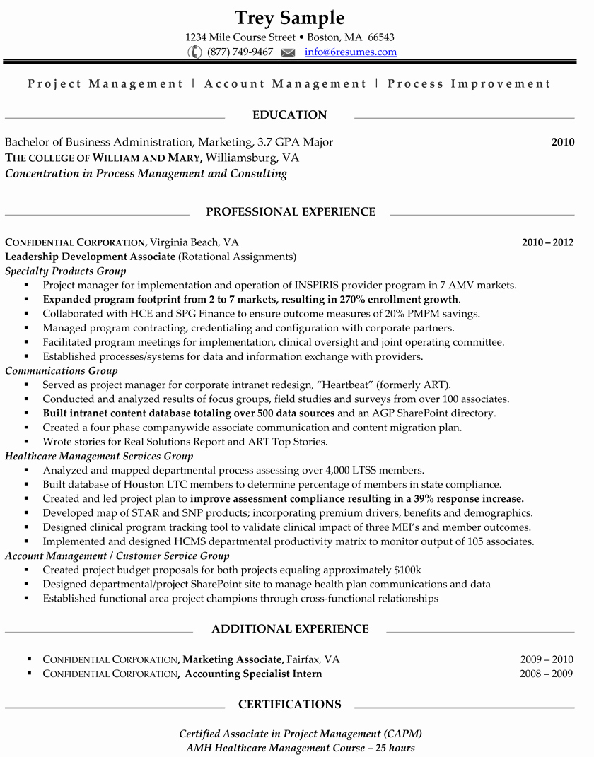 1 Page Resume Template New E Page Resume Template