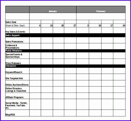12 Month Calendar Template Elegant 6 Excel Calendars Templates Exceltemplates Exceltemplates