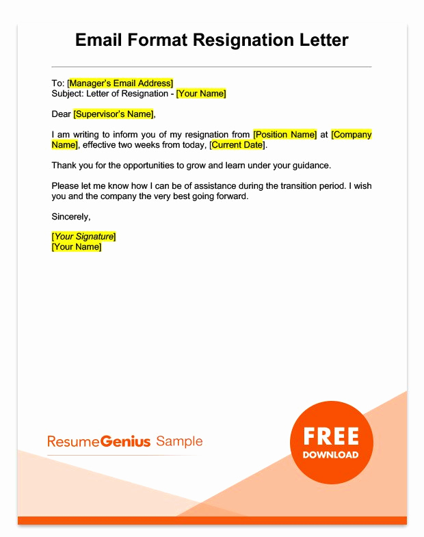 2 Week Notice Letter Template Inspirational Two Weeks Notice Letter Sample Free Download