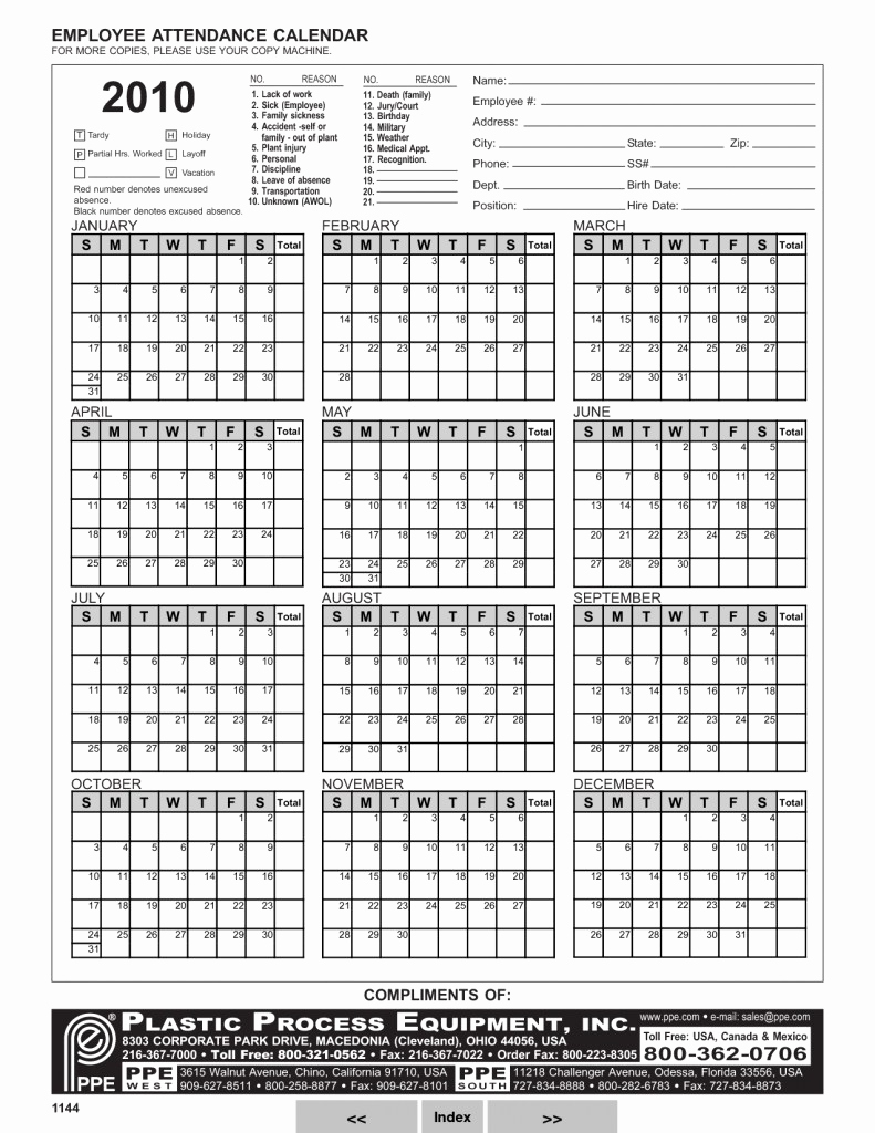 2019 attendance Calendar Free New 2019 Template attendance Calendar Employee Printable Paycor