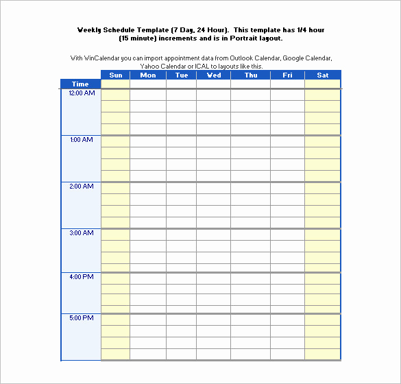 24 Hour Schedule Template Beautiful 22 24 Hours Schedule Templates Pdf Doc Excel