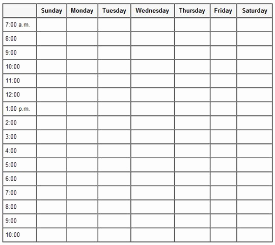 24 Hour Schedule Template Unique 24 Hour A Day 7 Days A Week Work Schedule