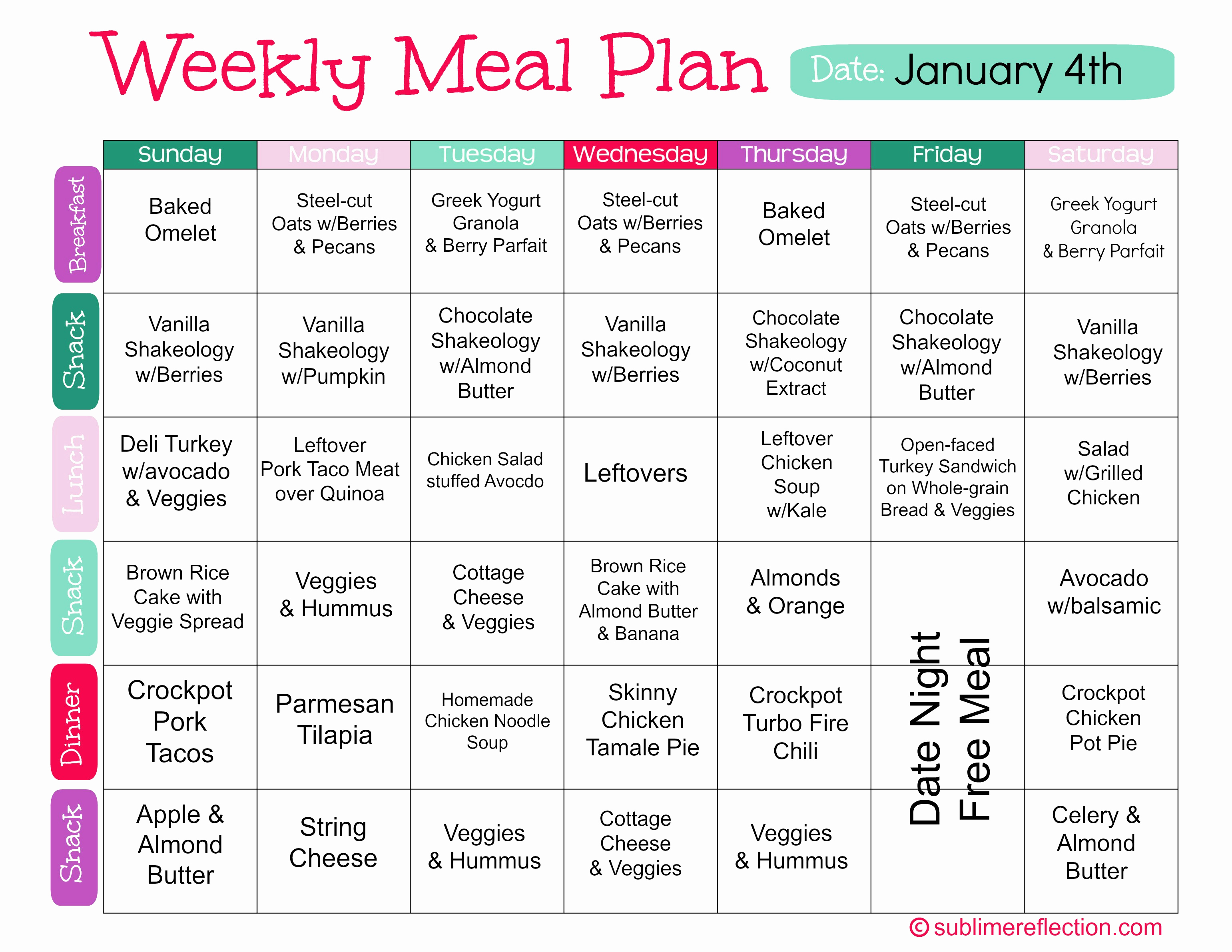 30 Day Diet Meal Plan Best Of Transitioning Your Family to A Clean Eating Meal Plan