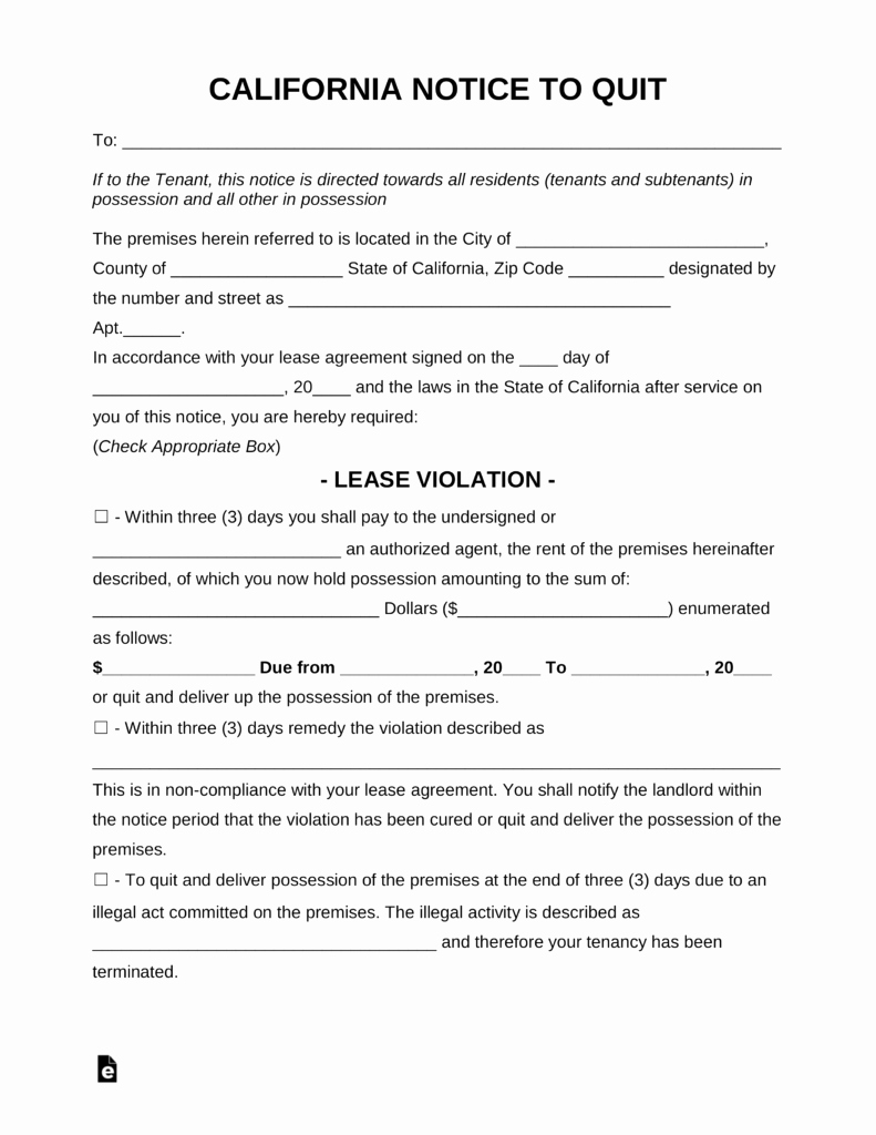 30 Day Eviction Notice form Best Of Printable Eviction Notice