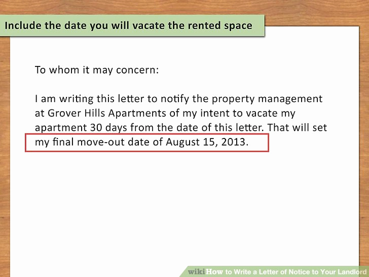 60 Day Apartment Notice Letter Inspirational Letter to Landlord to Move Out