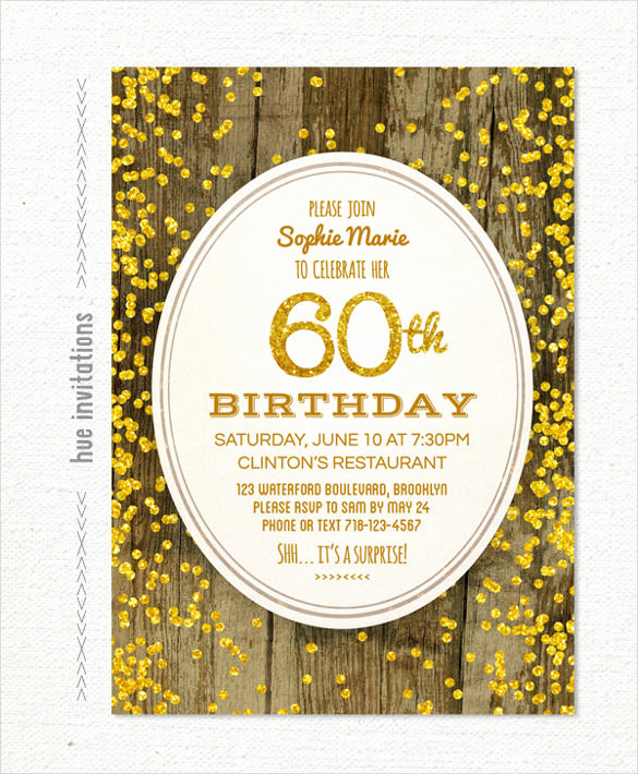 60 Th Birthday Invitation Unique 26 60th Birthday Invitation Templates – Psd Ai