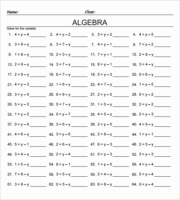 7th Grade Algebra Worksheets Beautiful 13 7th Grade Algebra Worksheet Templates – Free Word