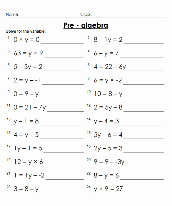 7th Grade Algebra Worksheets Best Of 13 7th Grade Algebra Worksheet Templates – Free Word