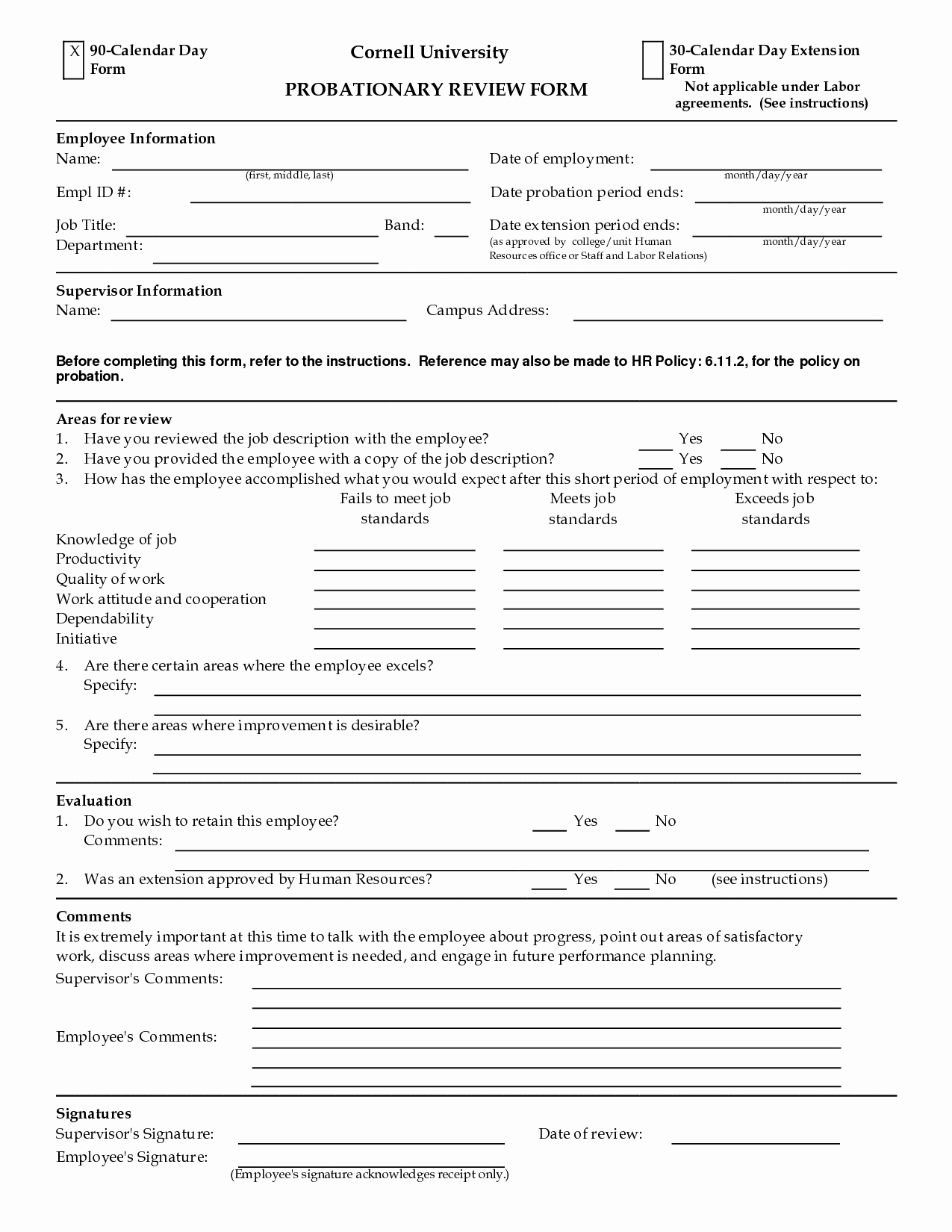 90 Day Review Template Lovely Best S Of 90 Day Probationary form 90 Day Employee