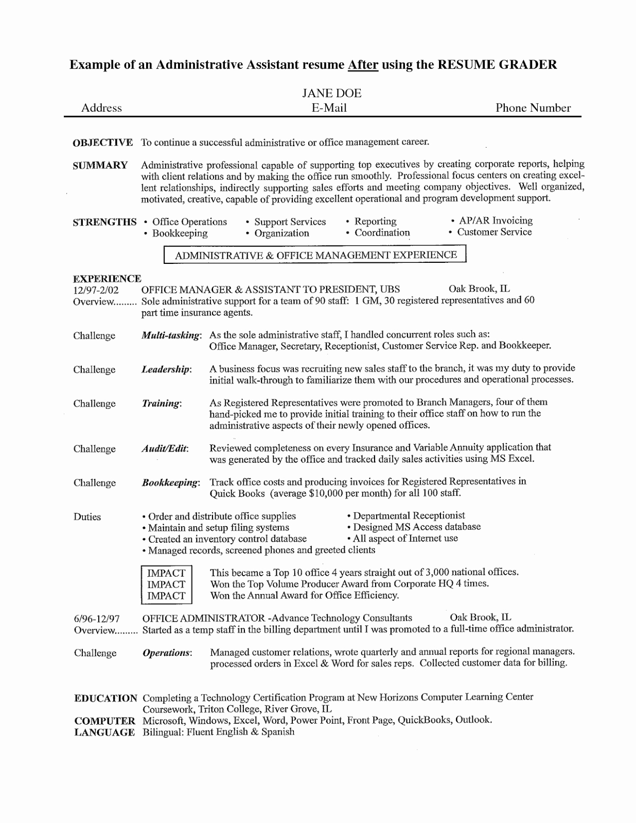 Administrative assistant Resume Objective Awesome Sample Objective Resume for Administrative assistant