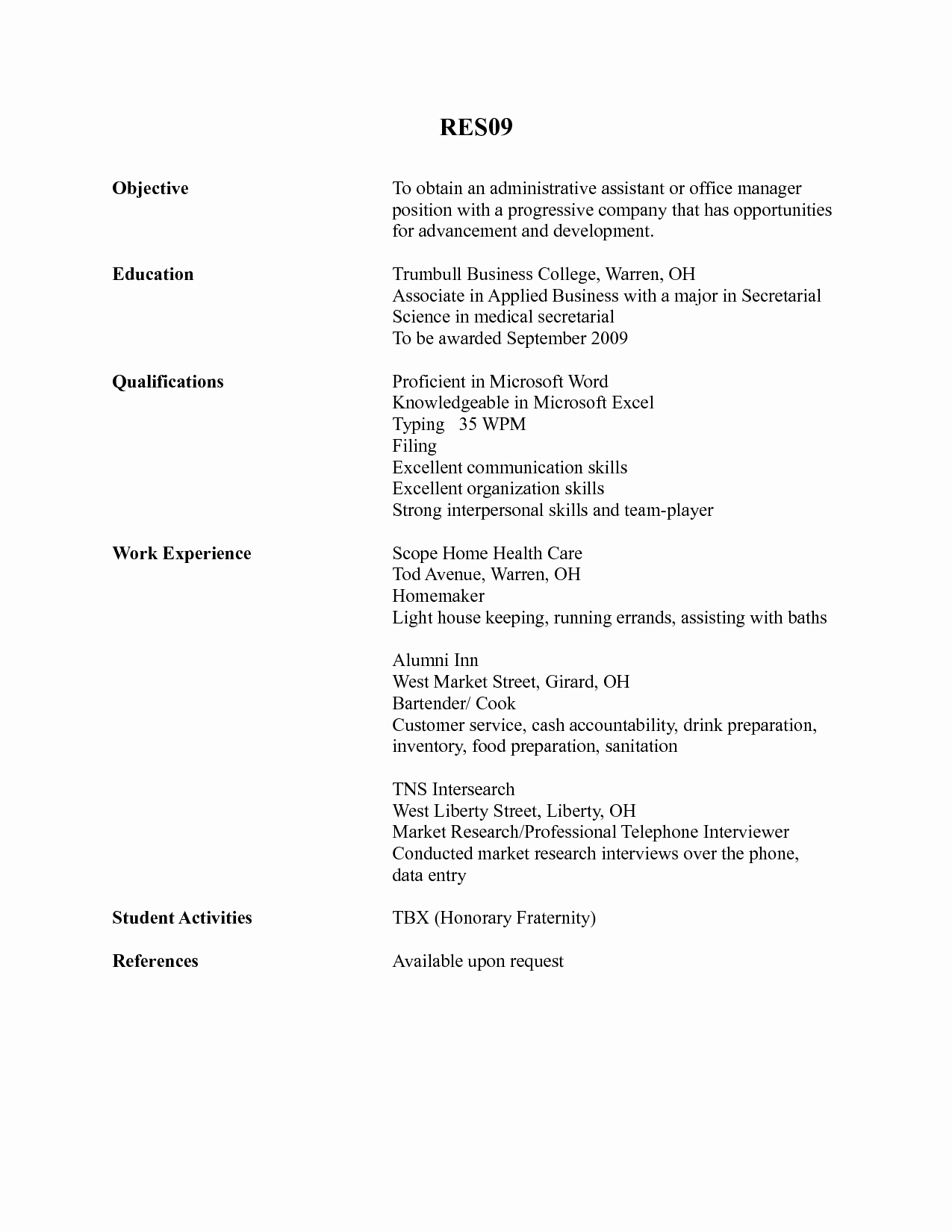 Administrative assistant Resume Objective Fresh Administrative assistant Objective Samples In Resume for