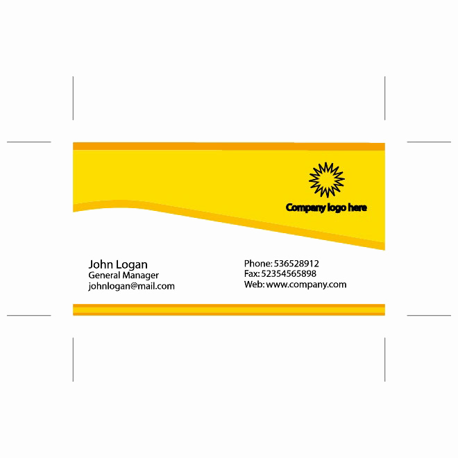 Adobe Illustrator Business Card Template Awesome Yellow Business Card Illustrator Template Download at