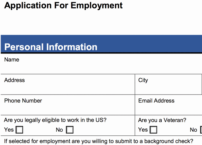 Application for Employment Templates Best Of 4 Customizable Employee Job Application forms Pdf Word