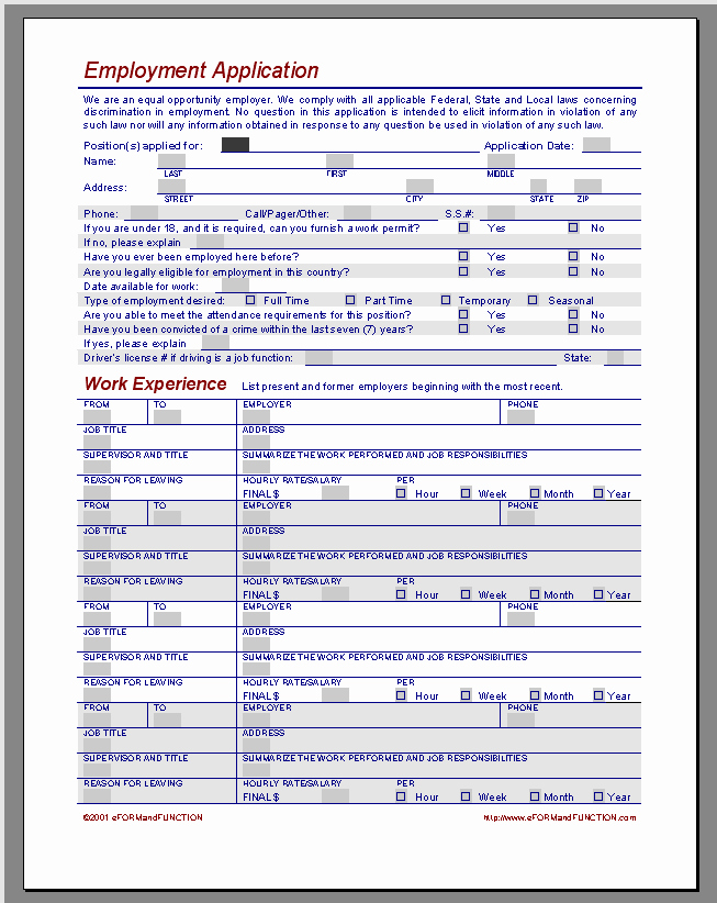 Application for Employment Templates Best Of Employment Word Templates at the Eform Word Templates Shoppe