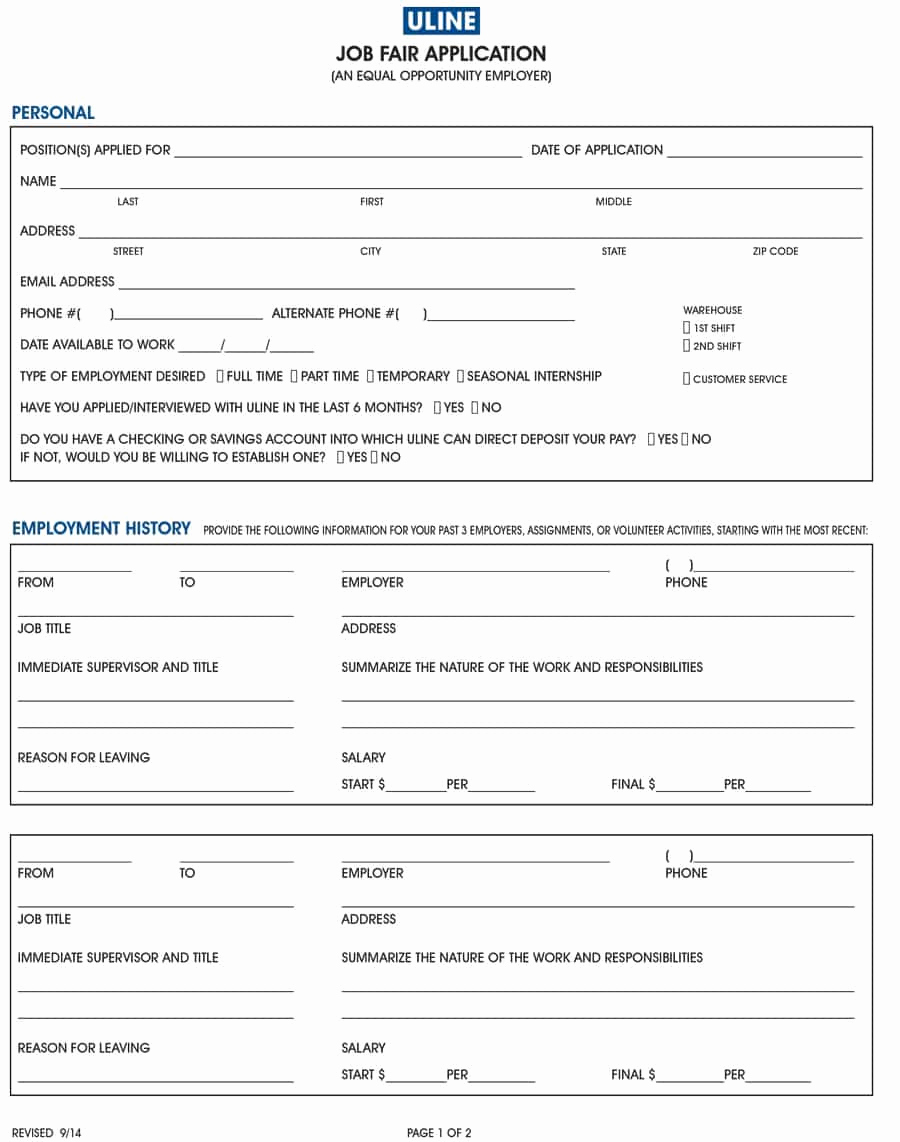 Application for Employment Templates New 50 Free Employment Job Application form Templates