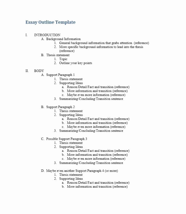 Argumentative Essay Outline Example New 37 Outstanding Essay Outline Templates Argumentative