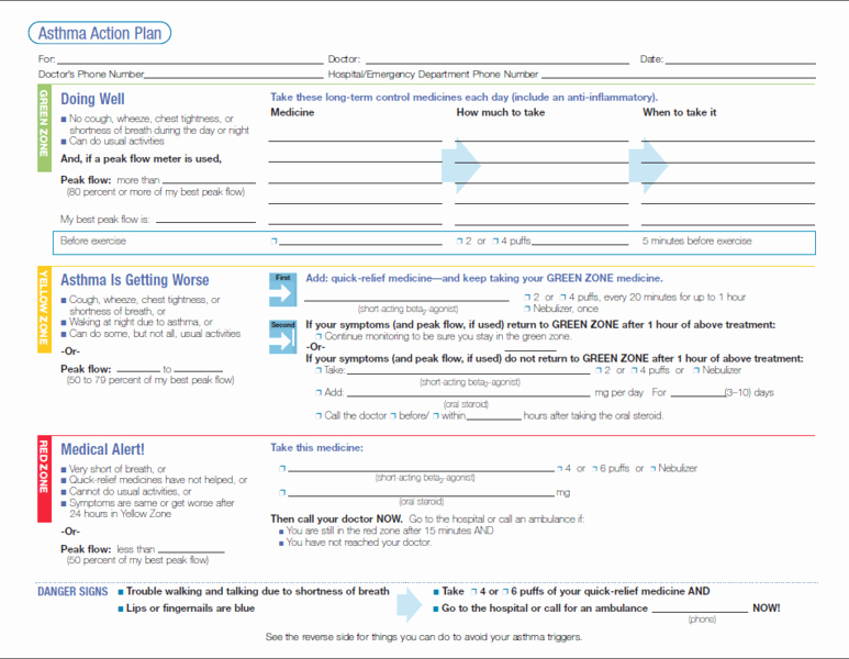Asthma Action Plan form Beautiful File asthma Action Plan Nhlbi Png Wikimedia Mons