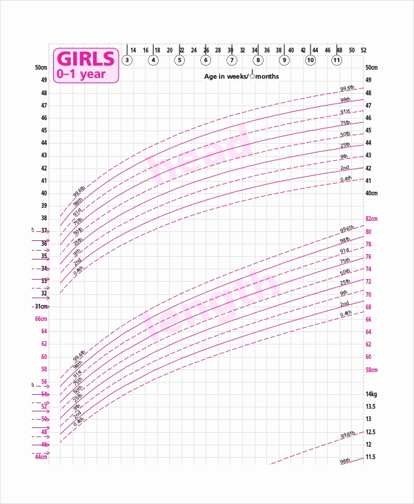 Baby Girl Weight Chart Awesome Newborn Baby Growth Chart Template 7 Free Pdf Documents