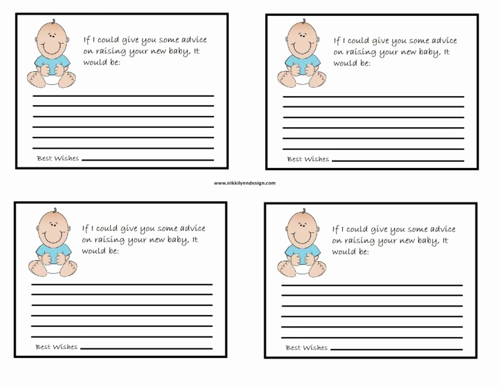 Baby Shower Card Printable Inspirational Free Baby Advice Cards Template Entertaining