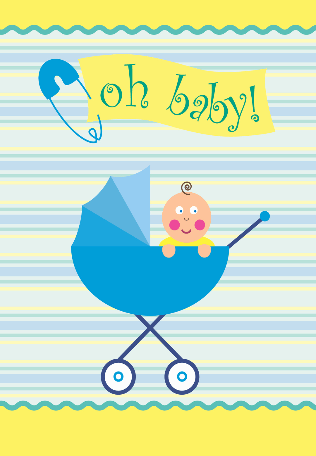 Baby Shower Card Printable New Free Printable Oh Baby Greeting Card