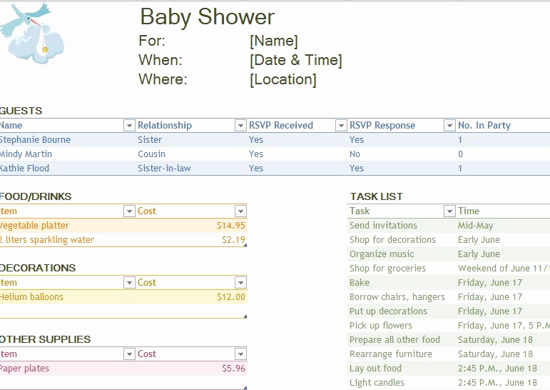 Baby Shower Planning Check List Awesome Baby Shower Checklist