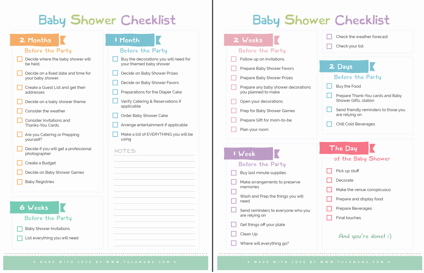 Baby Shower Planning Checklist Inspirational the Ly Baby Shower Checklist You Will Need Tulamama