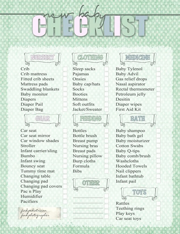 Baby Shower to Do List Lovely Free Printable Baby Shower Checklist
