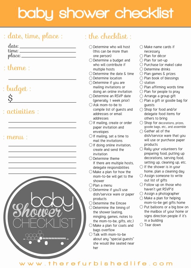 Baby Shower to Do List New 17 Best Ideas About Baby Shower Checklist On Pinterest