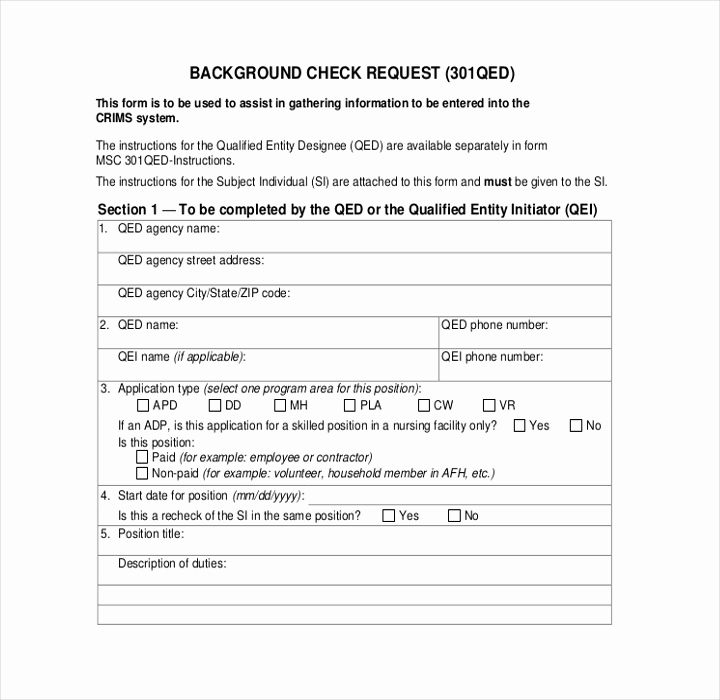 Background Check form Template Free Lovely 9 Check Request forms &amp; Templates Pdf Doc