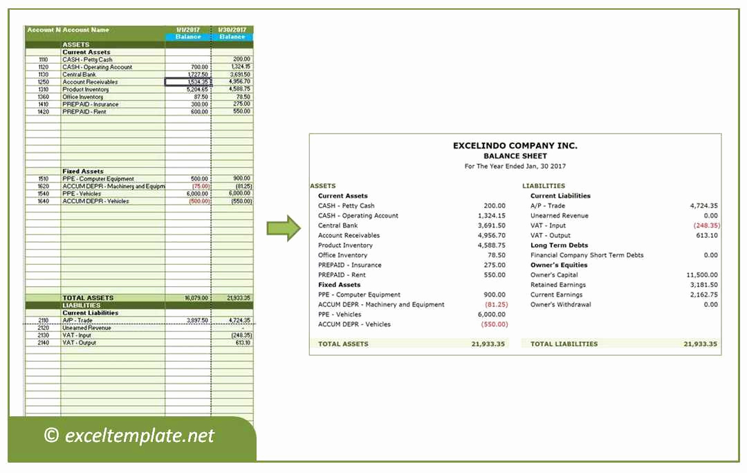Balance Sheet Example Excel Beautiful Balance Sheet