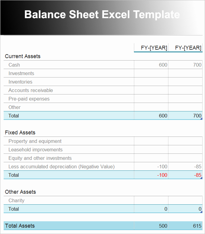 Balance Sheet Example Excel Luxury 10 Balance Sheet Template Free Word Excel Pdf formats