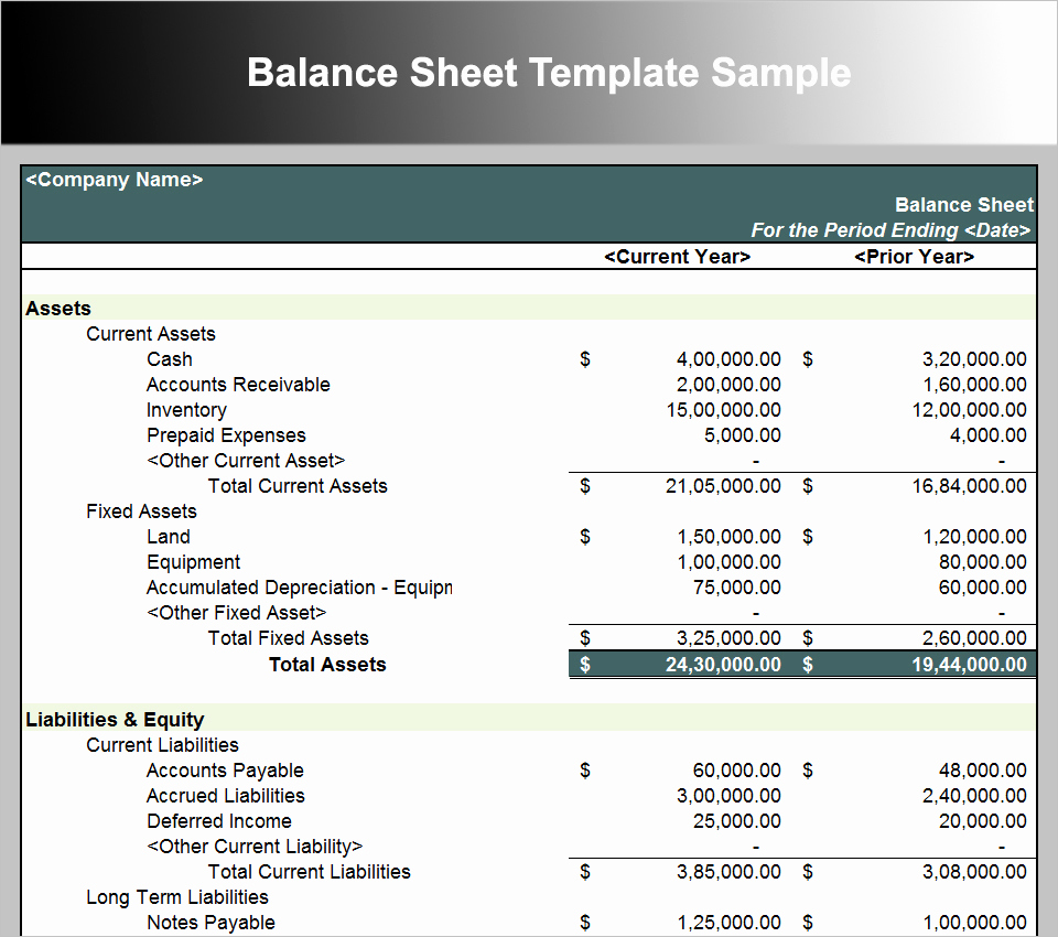 Balance Sheet Example Excel Luxury 10 Balance Sheet Template Free Word Excel Pdf formats