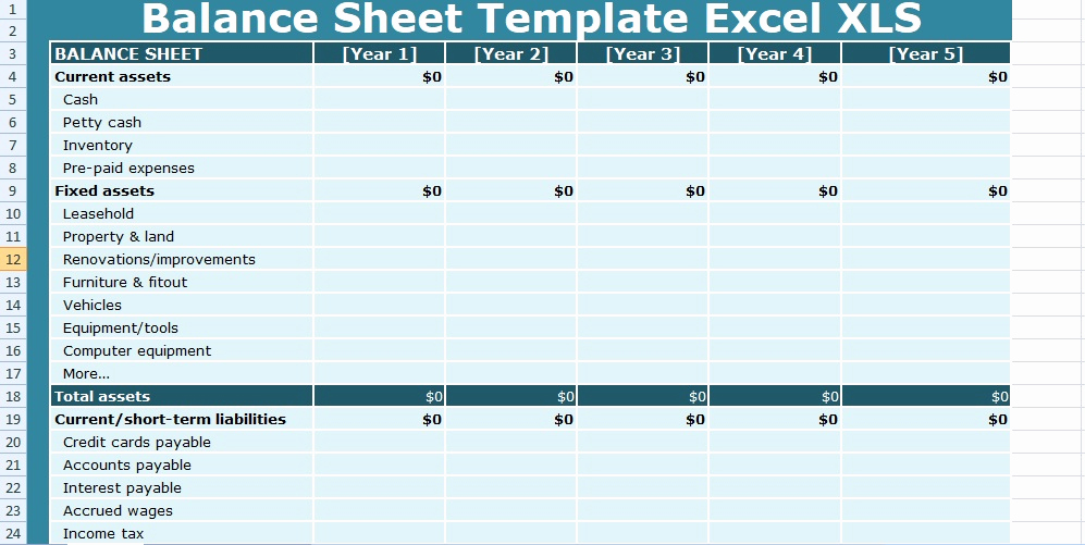 Balance Sheet Example Excel Luxury Get Balance Sheet Templates Excel Xls Free Excel