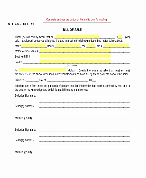 Basic Bill Of Sale Best Of Sample Car Bill Of Sale forms 9 Free Documents In Pdf