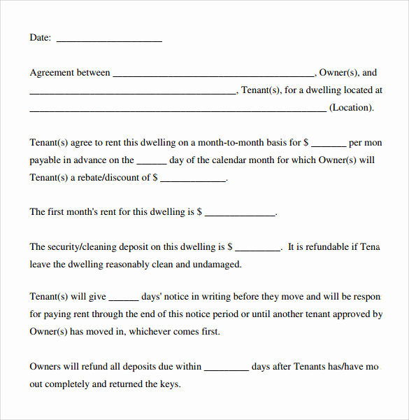 Basic Lease Agreement Template Awesome 8 Sample Basic Rental Agreements