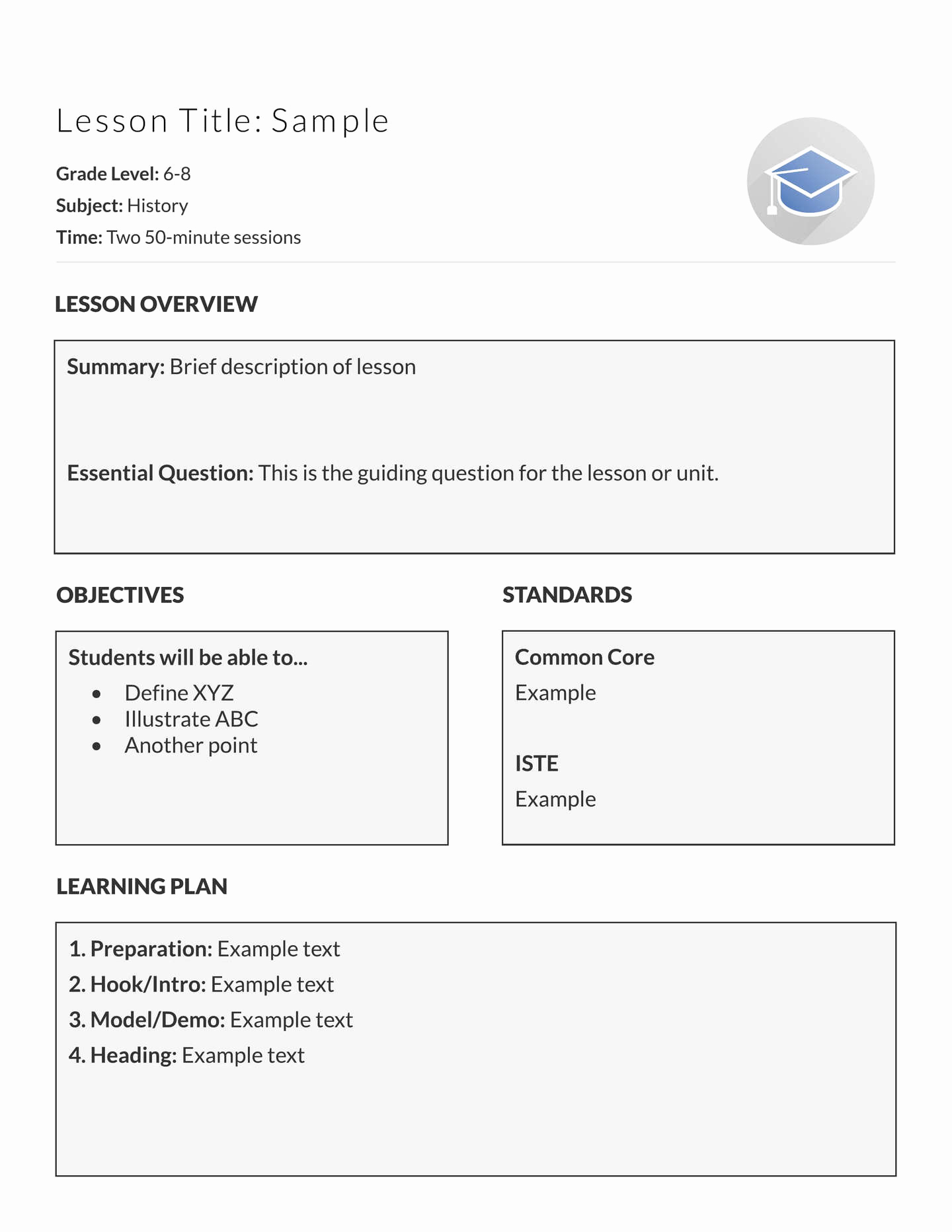 Basic Lesson Plan Template Fresh 5 Free Lesson Plan Templates &amp; Examples Lucidpress
