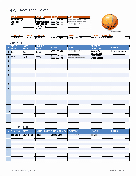 Basketball Practice Plan Template Luxury Create A Printable Basketball Roster with This Excel