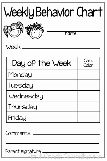 Behavior Charts for Home Beautiful First Grade Schoolhouse Behavior Charts and Parent