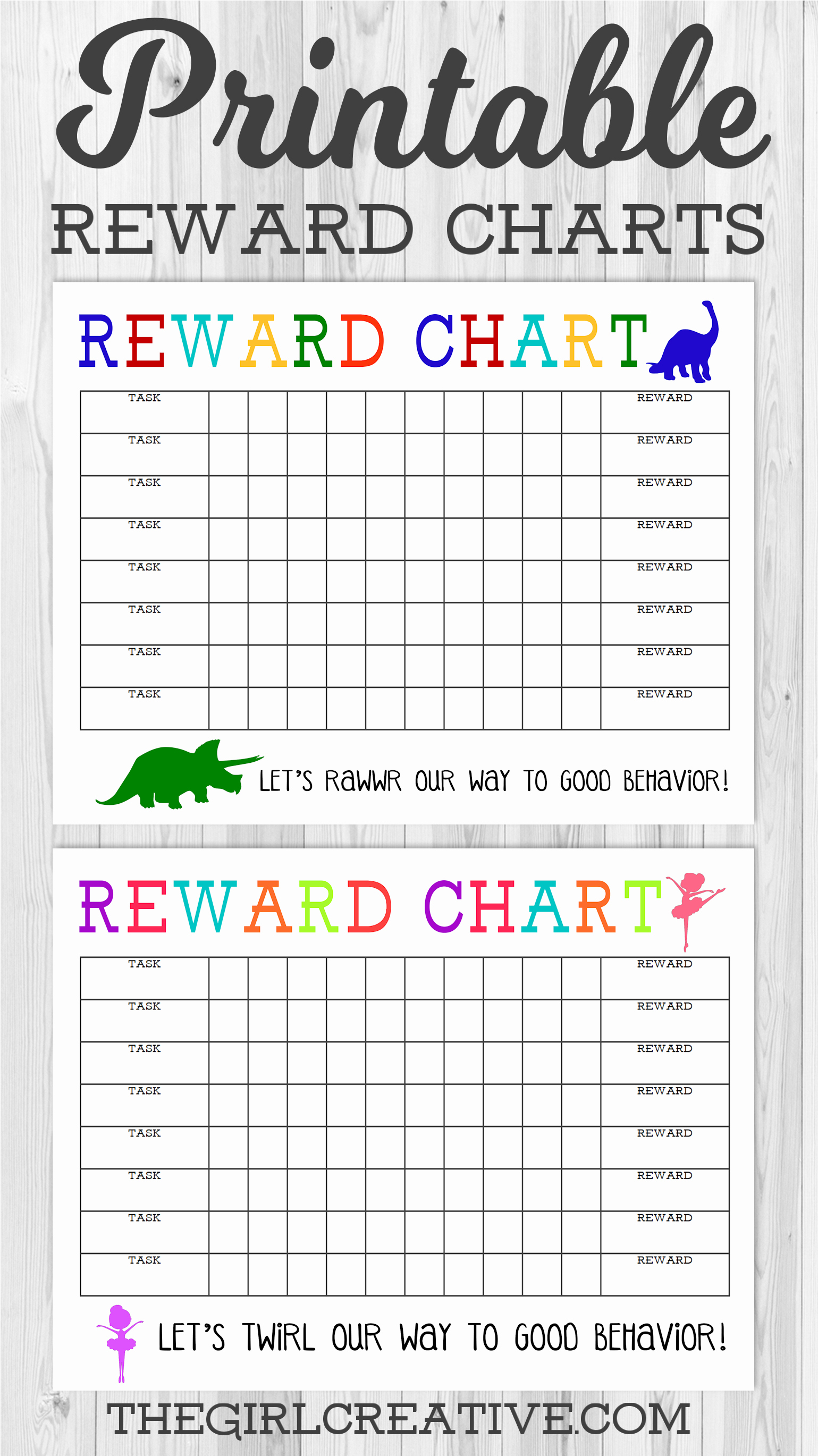 Behavior Charts for Home Beautiful Printable Reward Chart the Girl Creative