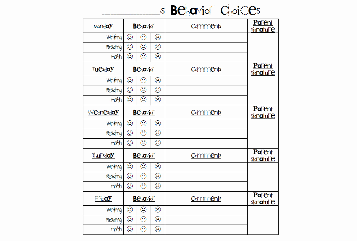 Behavior Charts for Teachers New Ms Preppy Behave Yourself