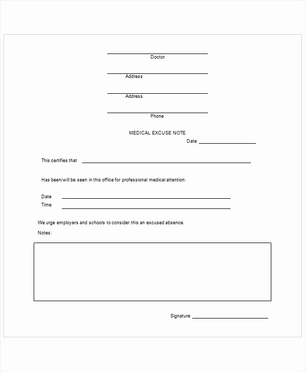 Best Fake Doctors Notes Awesome Fake Doctors Note Template for Work or School Pdf