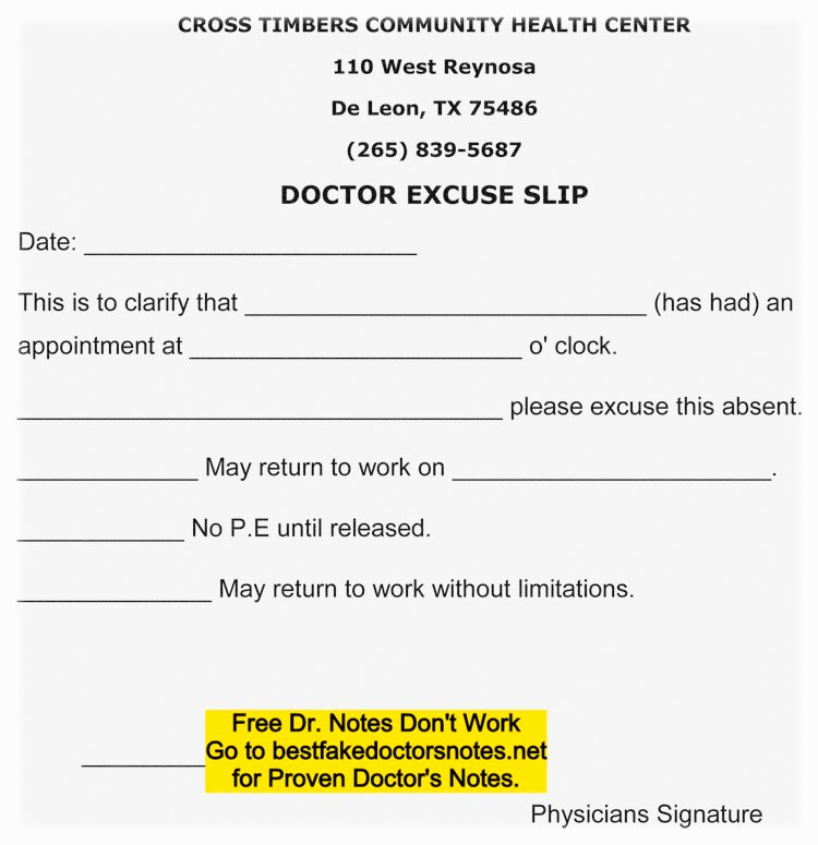 Best Fake Doctors Notes Inspirational Download Fake Doctors Note Templates &amp; Excuses
