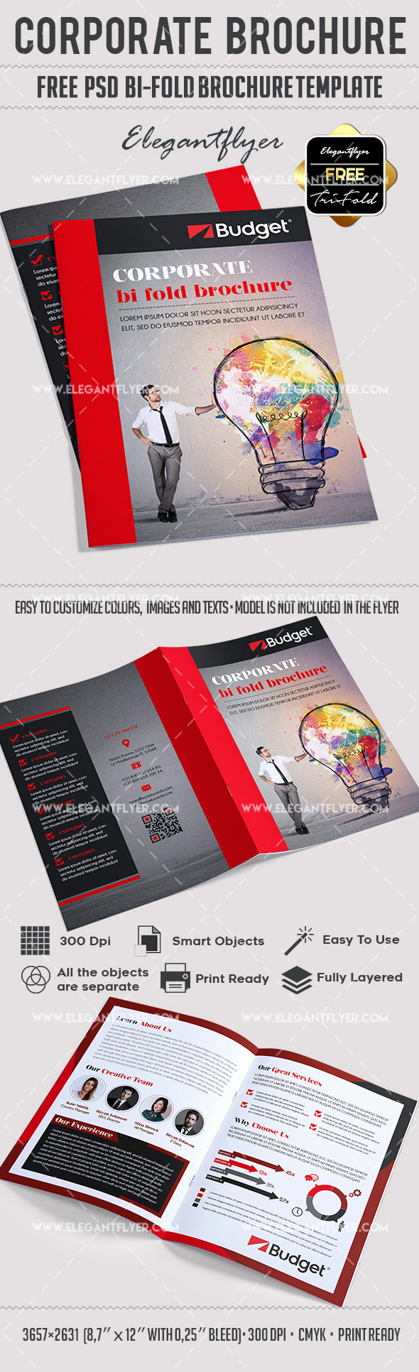 Bi Fold Brochure Template Luxury Corporate – Free Psd Bi Fold Psd Brochure Template – by