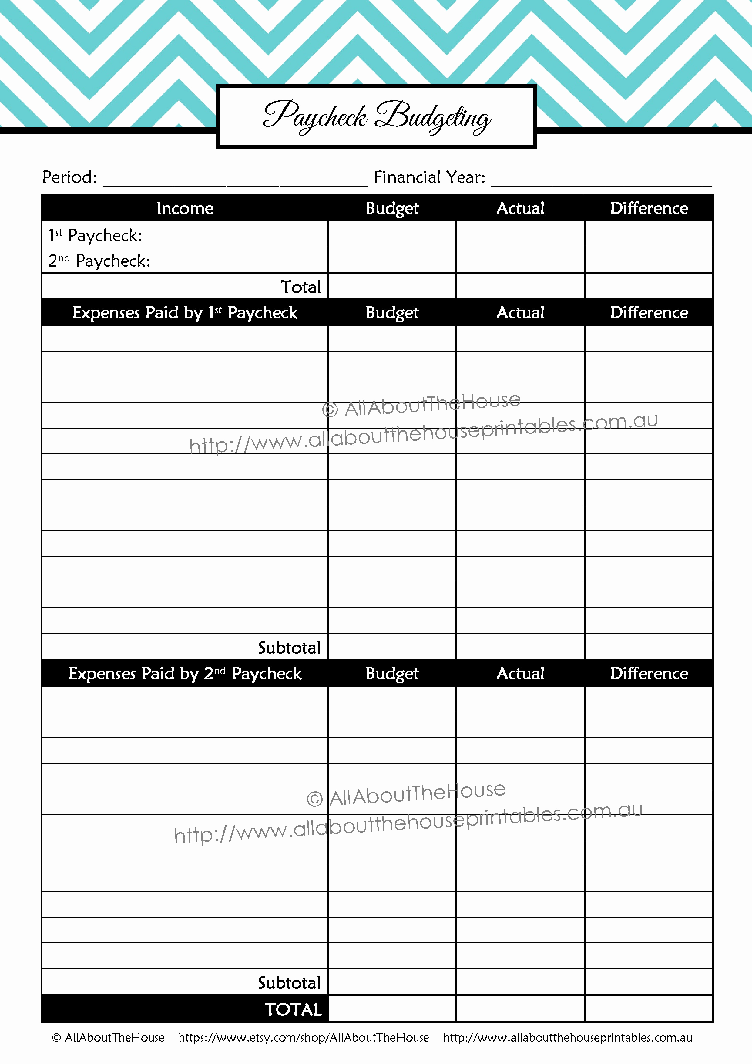 Bi Weekly Budget Template Unique Printable Bud Planner Finance Binder Update All About