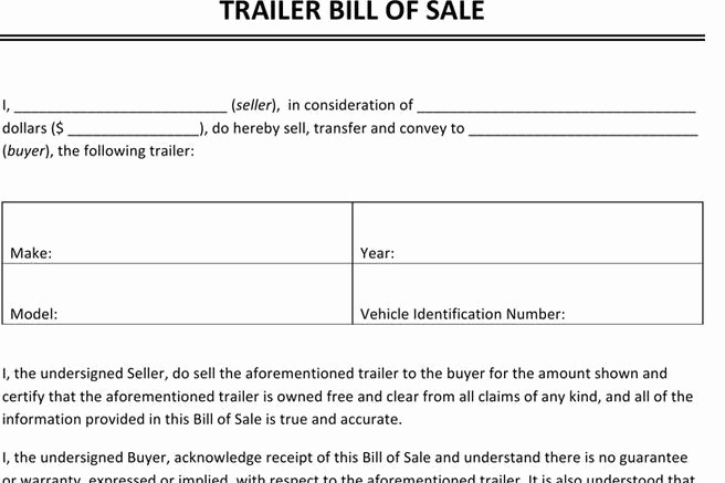 Bill Of Sale for Trailers Awesome 248 Bill Of Sale form Free Download