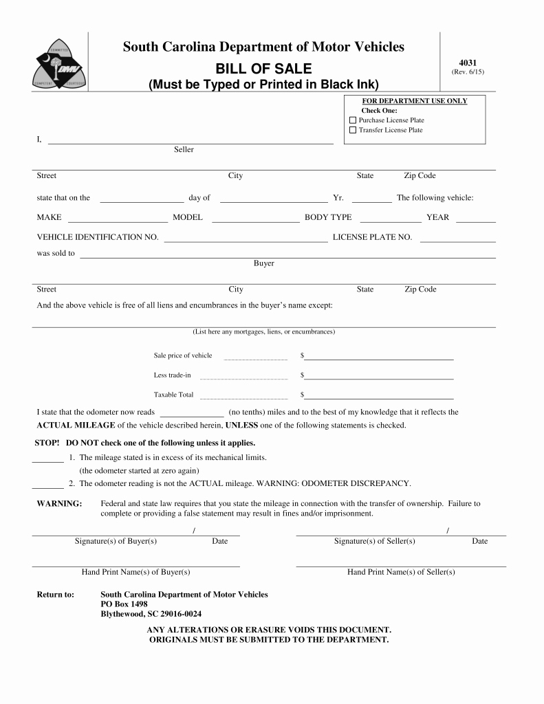 Bill Of Sale Free Fresh Bill Of Sale form Template Vehicle [printable]