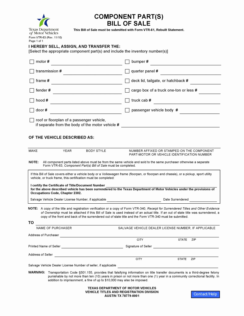 Bill Of Sale Texas Pdf Awesome Texas Motor Vehicle forms Impremedia