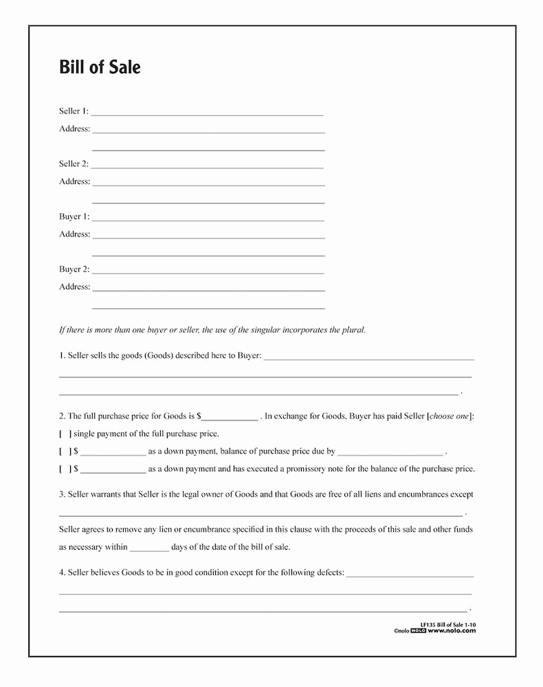 Bill Of Sales form Best Of Adams Bill Of Sale forms and Instructions