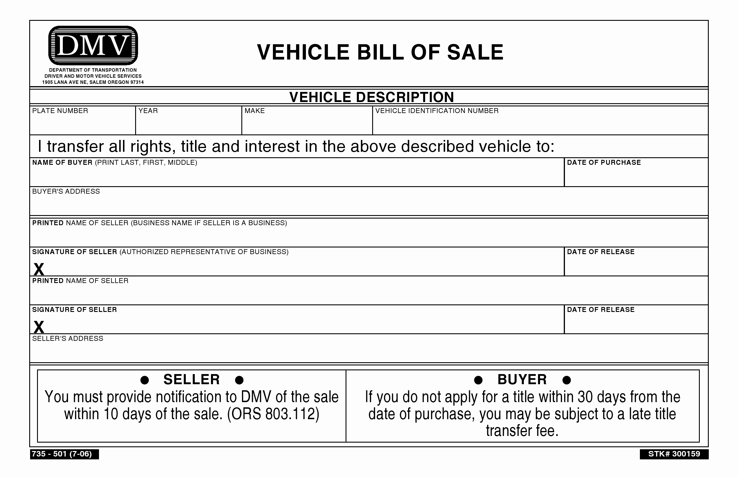 Bill Of Sales form Inspirational Free oregon Vehicle Bill Of Sale Pdf Word